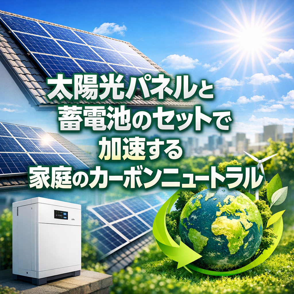 太陽光パネルと蓄電池のセットで加速する家庭のカーボンニュートラル