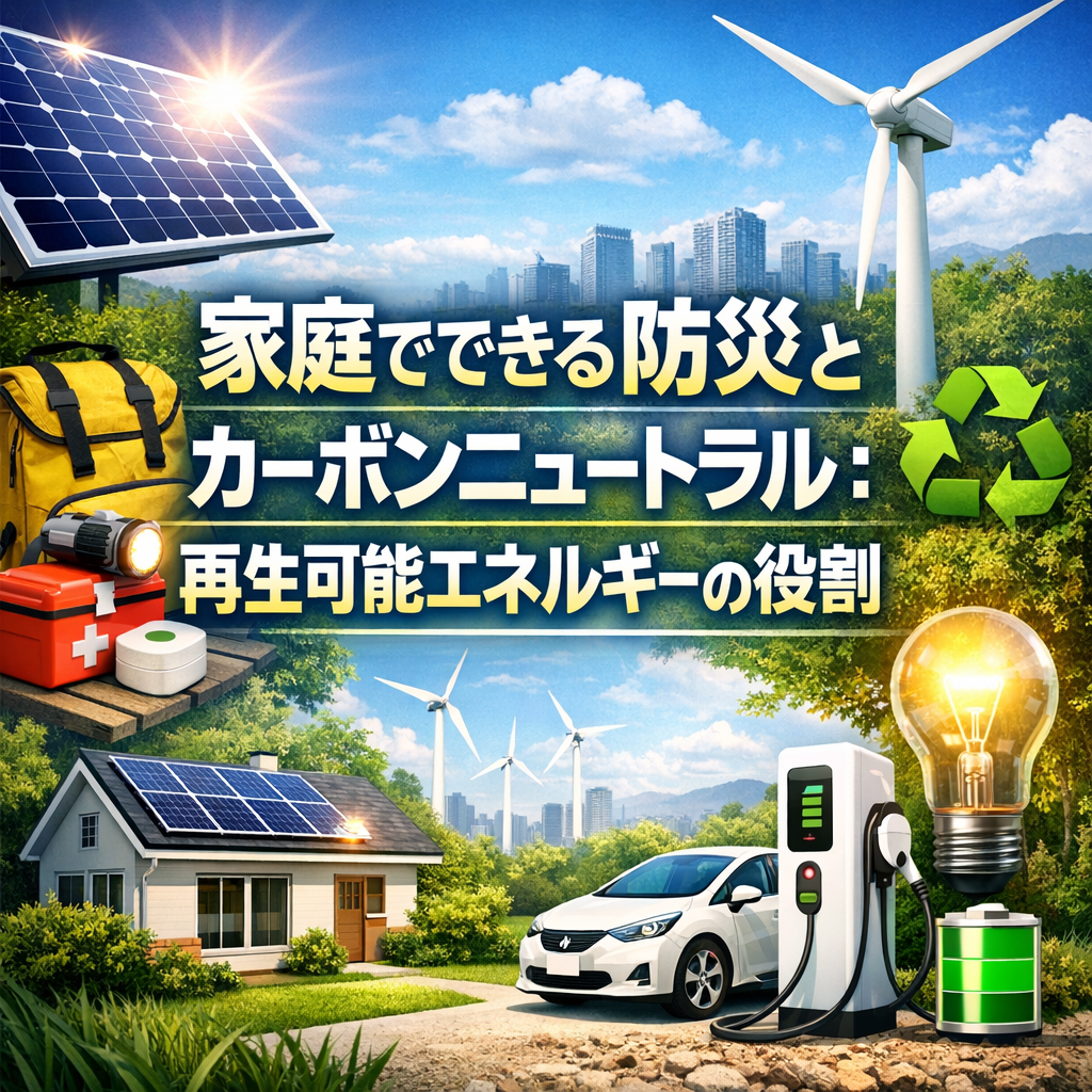 家庭でできる防災とカーボンニュートラル：再生可能エネルギーの役割