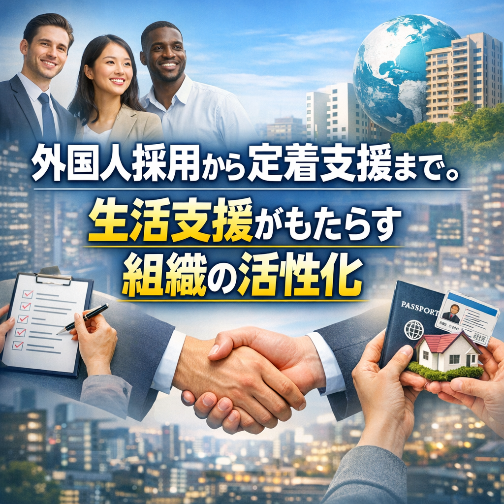 外国人採用から定着支援まで。生活支援がもたらす組織の活性化