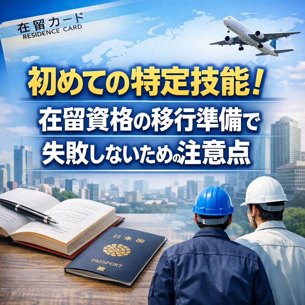 初めての特定技能！在留資格の移行準備で失敗しないための注意点