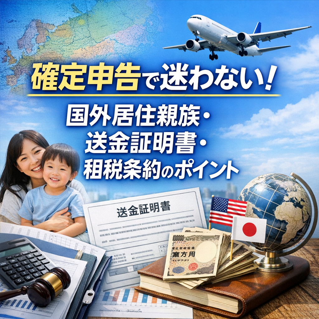 確定申告で迷わない！国外居住親族・送金証明書・租税条約のポイント