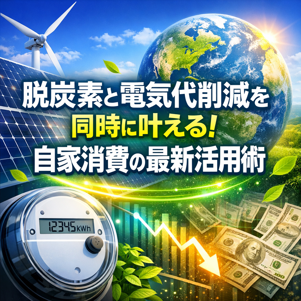 脱炭素と電気代削減を同時に叶える！自家消費の最新活用術