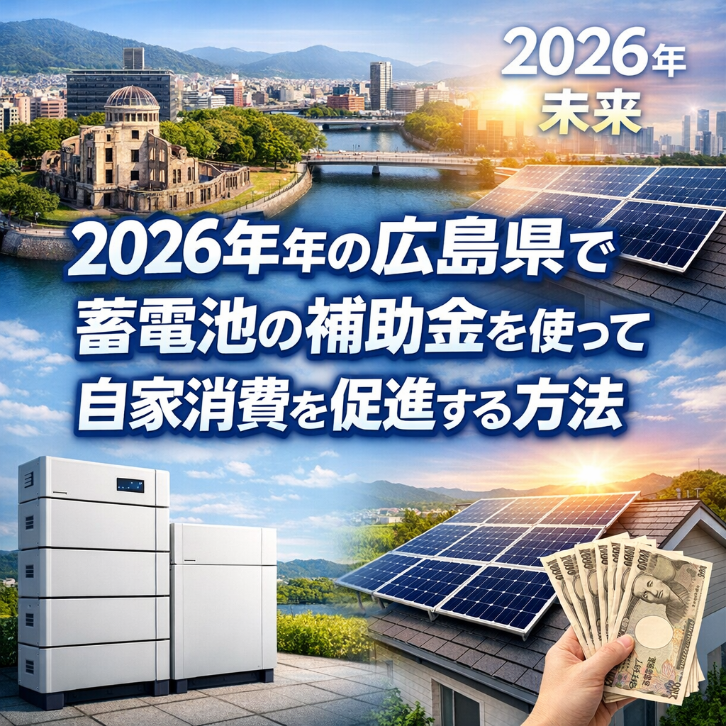 2026年の広島県で蓄電池の補助金を使って自家消費を促進する方法