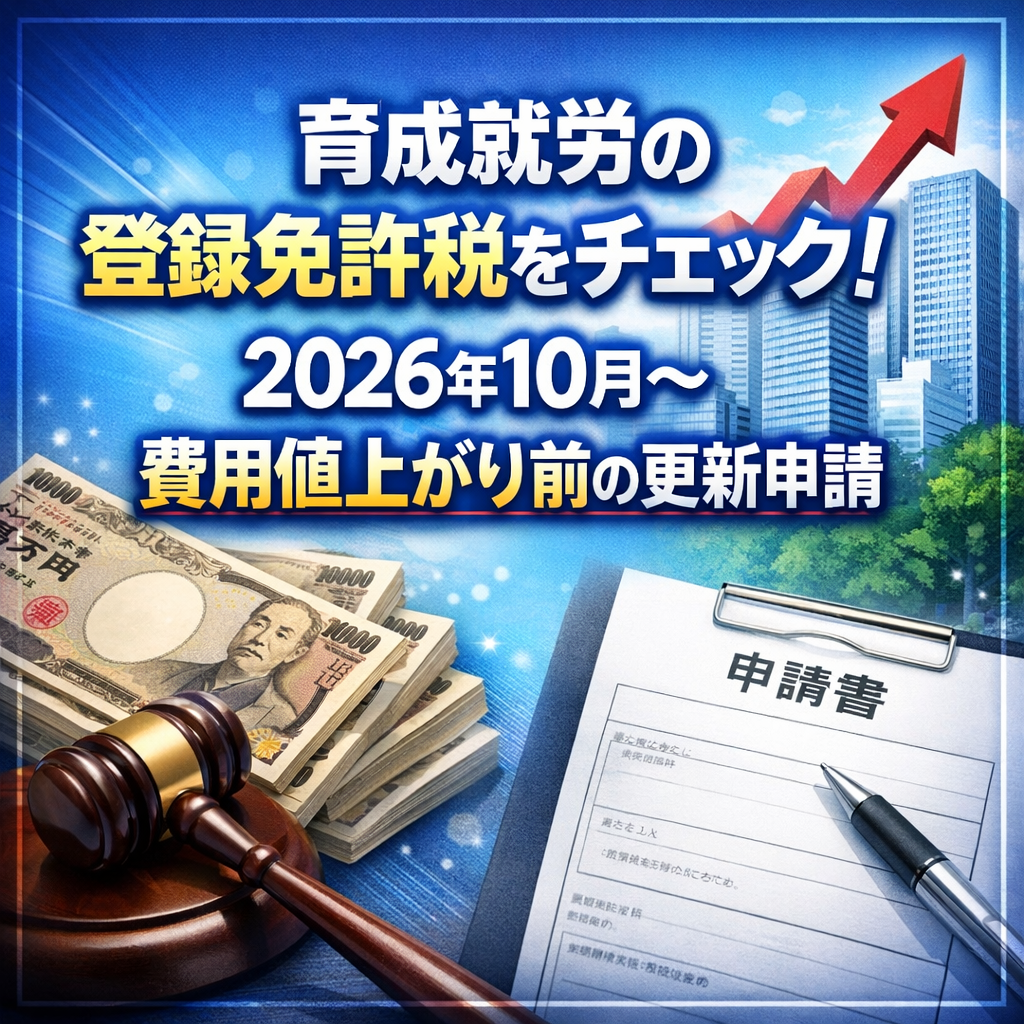 育成就労の登録免許税をチェック！2026年10月～費用値上がり前の更新申請