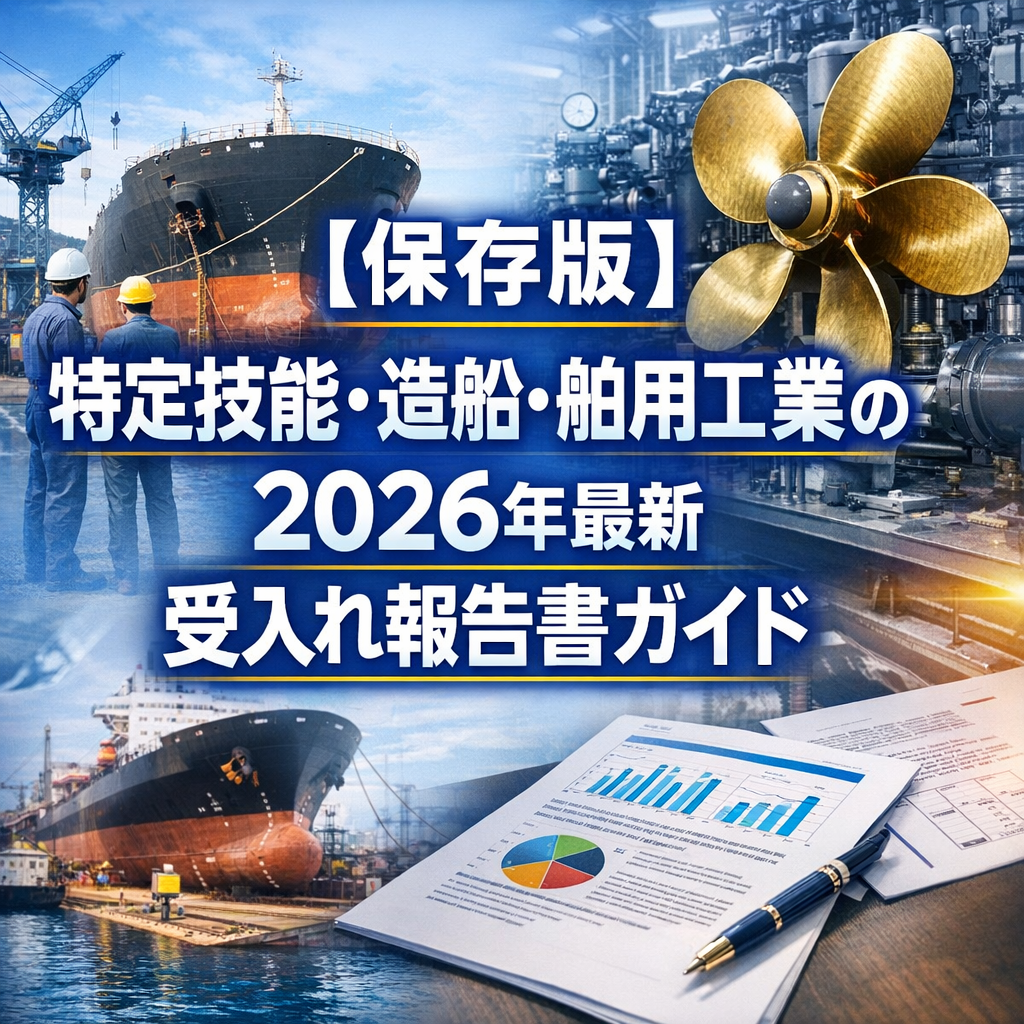 【保存版】特定技能・造船・舶用工業の２０２６年最新　受入れ報告書ガイド