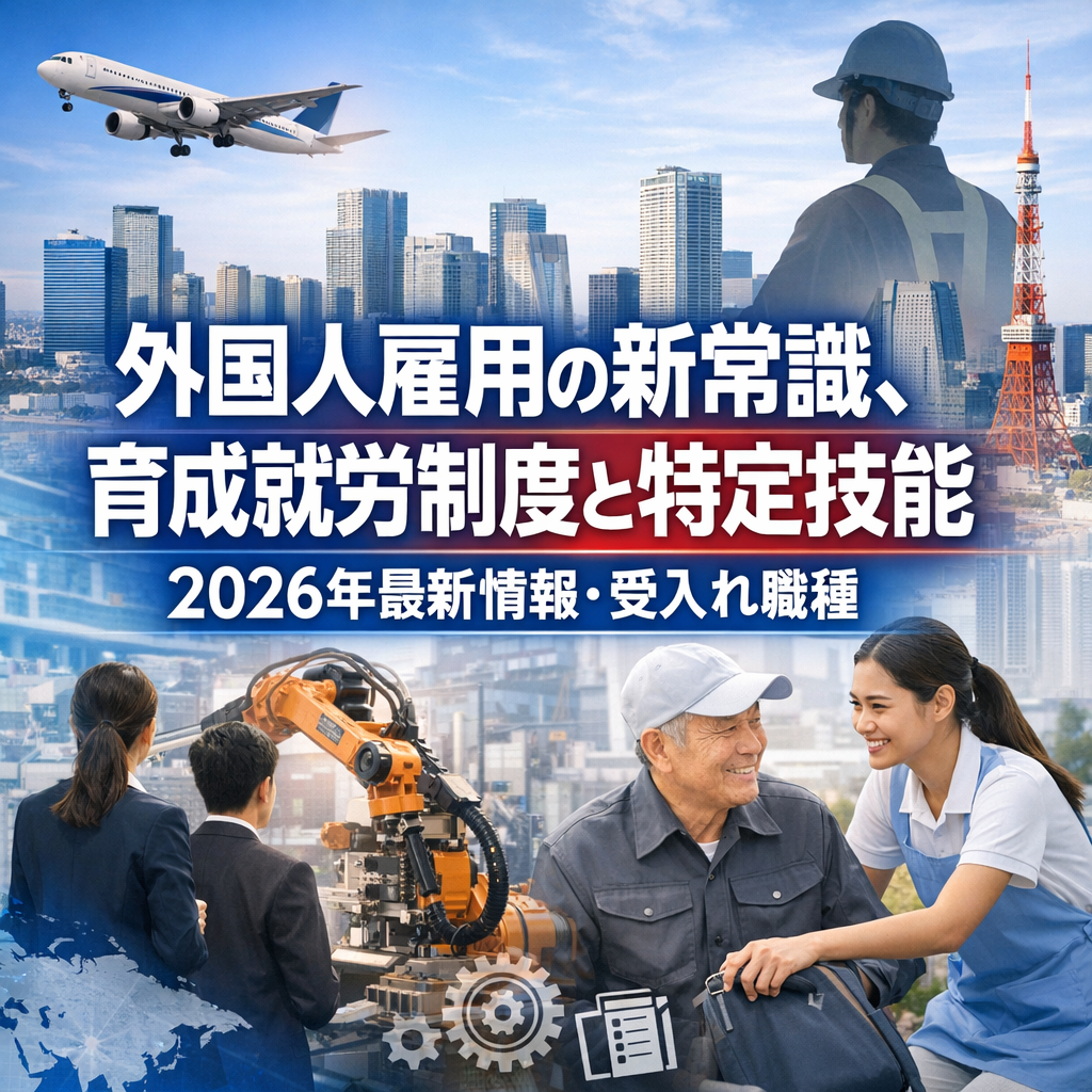 外国人雇用の新常識、育成就労制度と特定技能　２０２６年最新情報・受入れ職種