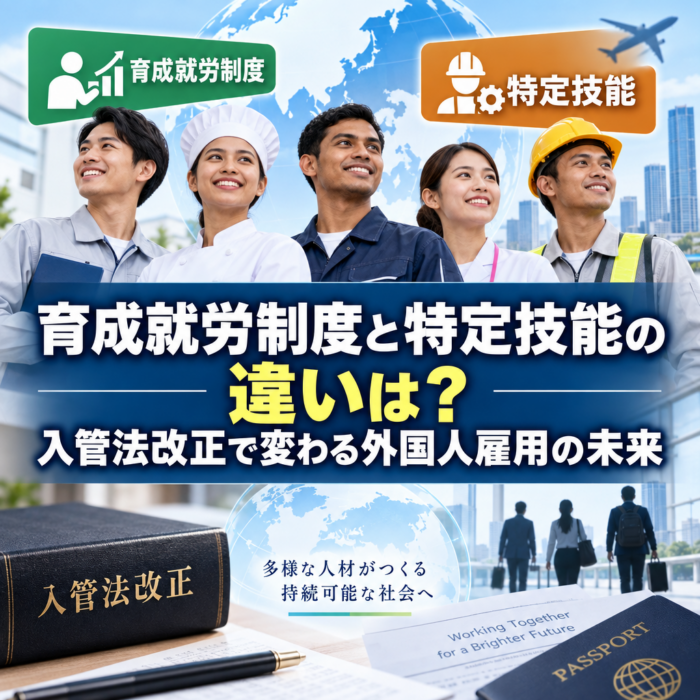 育成就労制度と特定技能の違いは？入管法改正で変わる外国人雇用の未来